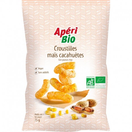 A.CROUSTILLES MAIS ET CACAHUETES BIO 75G