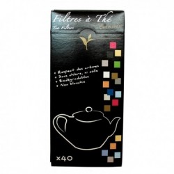 FILTRE A THE BIODEGRADABLE BLANC X40