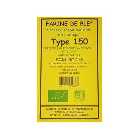 FARINE BLE T150 5KG MOULIN