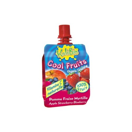 GOURDE COOL FRUITS POMME FRAISE MYRTILLE 4X 90G VITABIO