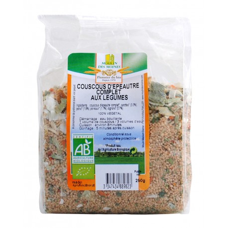 COUSCOUS COMPLET D'EPEAUTRE AUX LEGUMES 250G BIO