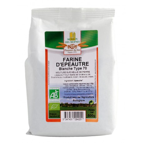 FARINE EPE BL T70 500G MOULIN