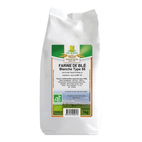 FARINE BLE BLANCHE T55 1KG