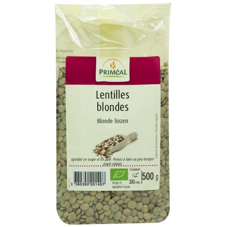 LENTILLES BLONDES 500G PRIMEAL