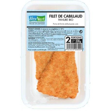 FILET DE CABILLAUD PANE/2 SURG