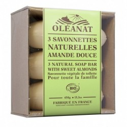 SAVONNETTES AMANDE DOUCE 3X 150G OVOIDE BARQUETTE