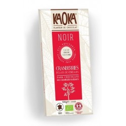 CHOCOLAT NOIR 66% CRANBERRIES CEREALES 100G
