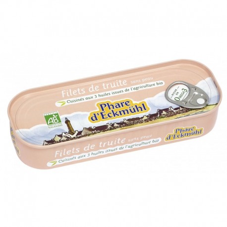 FILETS TRUITE BIO HUILE OLIVE ET CITRON 130G
