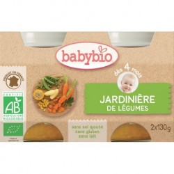 POT BEBE JARDINIERE DE LEGUMES 2X130G 4 MOIS BABYBIO