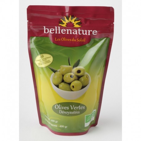 OLIVES SACHET VERTES DENOYAUTES 400G