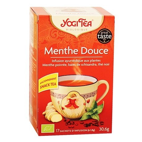 A.YOGI TEA MENTHE DOUCE THE ASSAM SNACK TEA 17 SACHETS