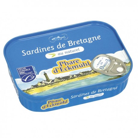 SARDINES* AU NATUREL 135G CERTIFIEES MSC