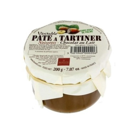 PATE A TARTINER NOISETTES CHOC.LAIT 200G EN VERRINES