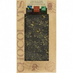 CHOCOLAT NOIR CARAMEL FLEUR DE SEL 100G