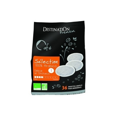 CAFE DOSETTES SOUPLES SELECTION 100% ARABICA 36 UNITES