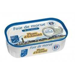 FOIE DE MORUE* AU NATUREL A TENEUR REDUITE EN SEL CERTIFIE MSC 121G