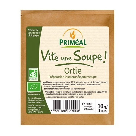 POTAGE ORTIE 10G PORTION INDIVIDUELLE INSTANTANEE