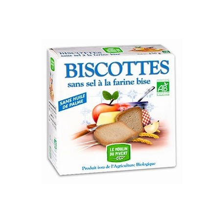 BISCOTTES BISES SANS SEL 270G SANS HUILE DE PALME