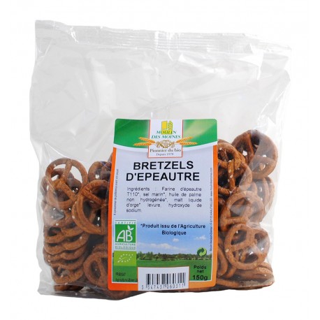 BRETZELS EPEAUTRE SALES AU SEL DE MER 150G