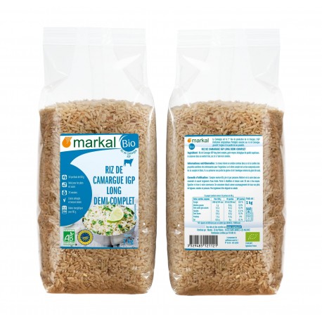 RIZ CAMARGUE LONG 1/2 COMPLET 1KG IGP