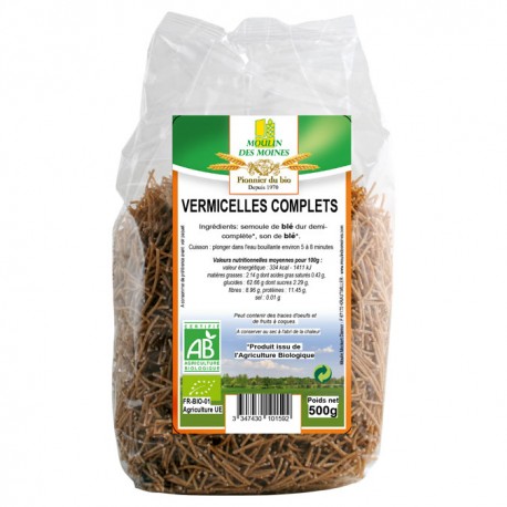 VERMICELLES BIO COMPLETES MOULIN DES MOINES 500G