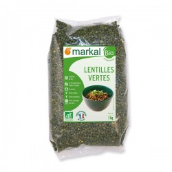 LENTILLE VERTE 1KG MARKAL