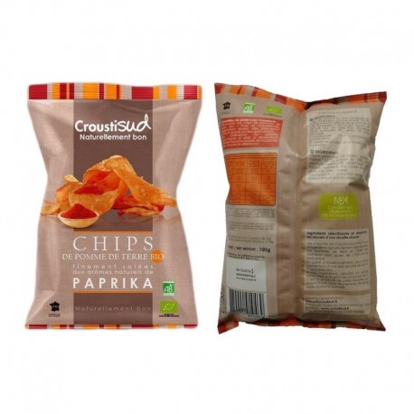 CHIPS POMME DE TERRE PAPRIKA 100G