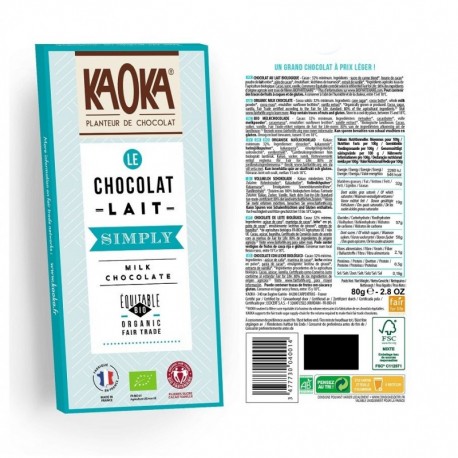 TABLETTE SIMPLY MILK LAIT 32% 80G