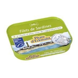 FILETS DE SARDINES* HUILE OLIVE BIO 100G