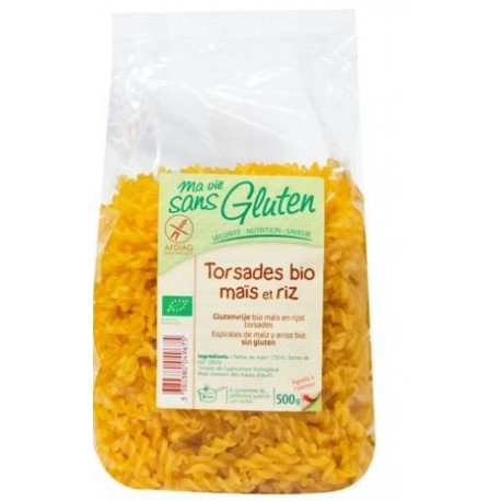 TORSADES MAIS RIZ BIO 500G CERTIFIE SANS GLUTEN