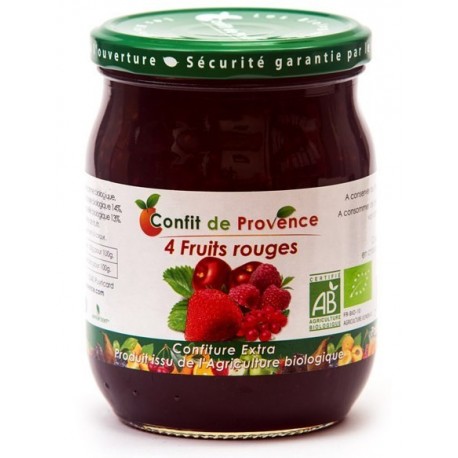 CONFITURE 4 FRUITS ROUGES 650G CONFIT PROVENCE