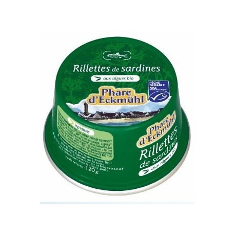 RILLETTES DE SARDINES* AUX ALGUES BIO 120G