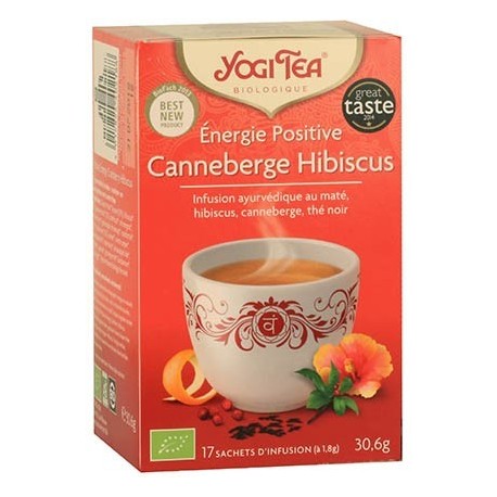 YOGI TEA ENERGIE POSITIVE CANNEBERGE HIBISCUS