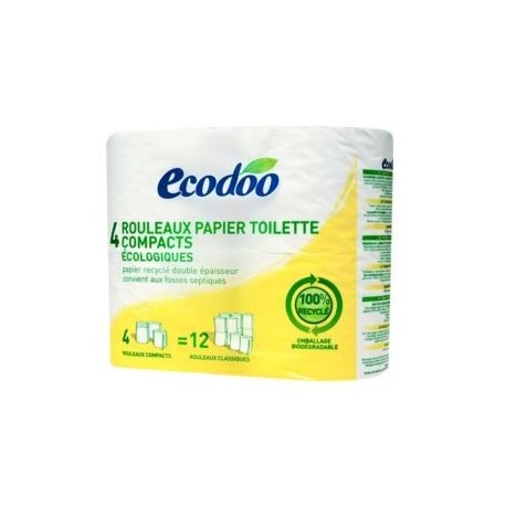 PAPIER TOILETTE COMPACT 4 ROULEAUX/RECYCLE*