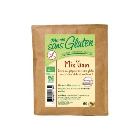 MIX\'GOM 60G CERTIFIE BIO SANS GLUTEN REMPLA.GOMME GUAR