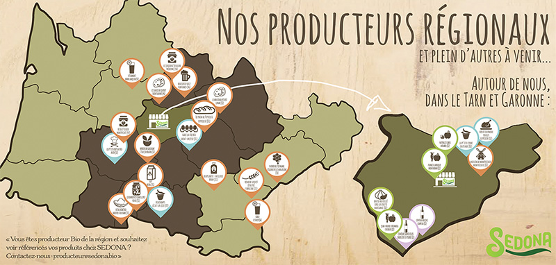 Carte des producteurs Sedona